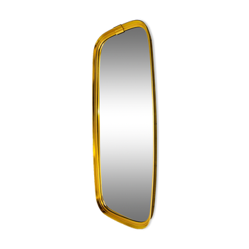 Mirror rearview mirror gold strapping Schönform 60s