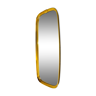 Mirror rearview mirror gold strapping Schönform 60s