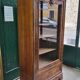19th Century Walnut Library Display Cabinet with 1 Door