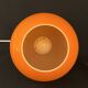 Suspension lamp Space Age 1970 vintage globe ball in orange opaline glass ceiling light chandelier