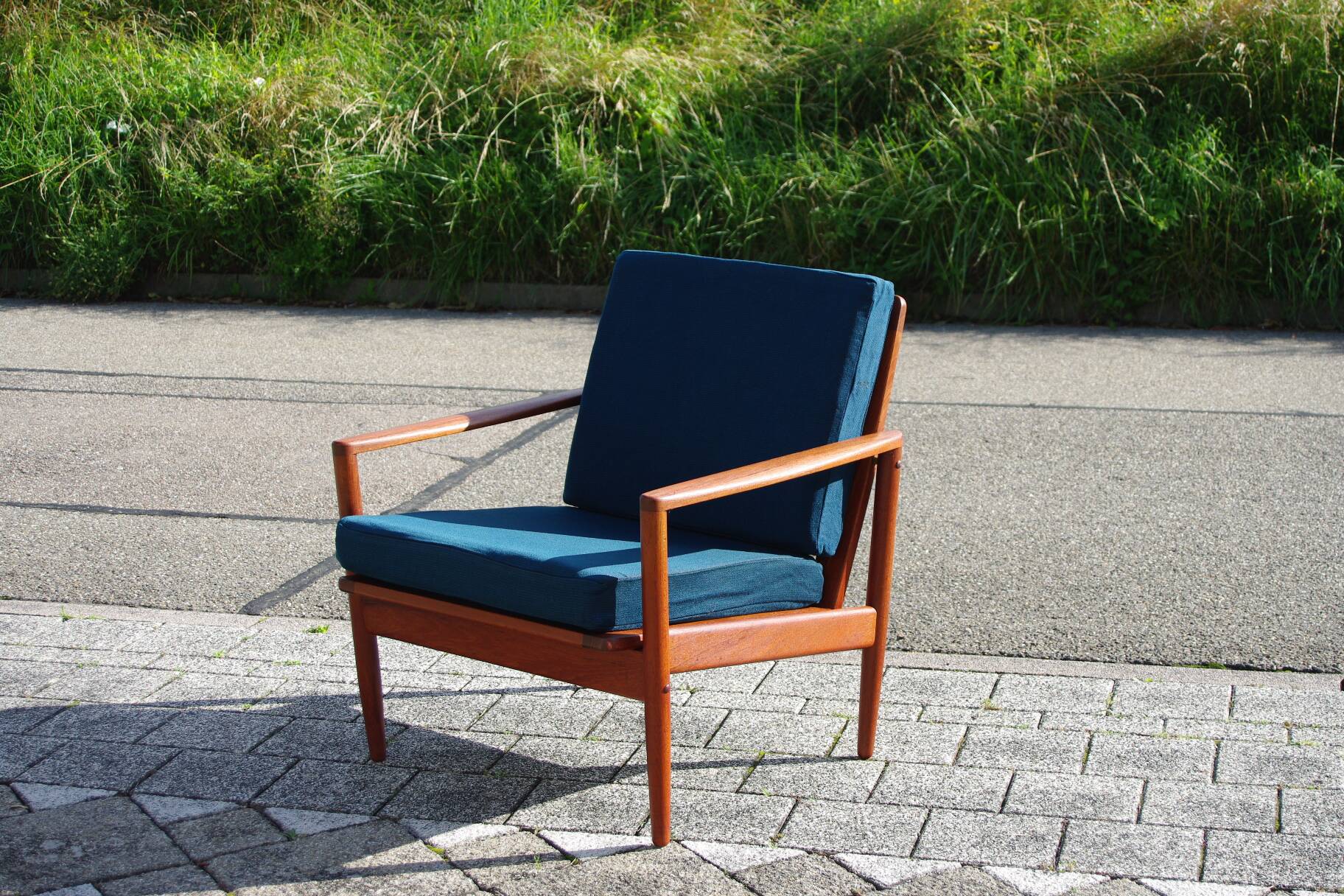 Fauteuil danois vintage en teck de john boné 1950
