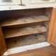 Antique Parisian sideboard in patinated beige wood
