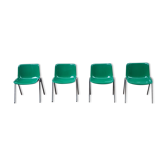 Chaises de Bureau Modus par Osvaldo Borsani pour Tecno, années 70, Set de 4 empilables