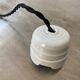 Pair of vintage molded glass pendant lamps