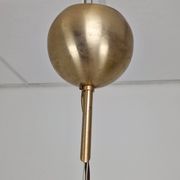 Vetrofond Italian Murano Glass Pendant Light with Brass Fixtures, 1980's