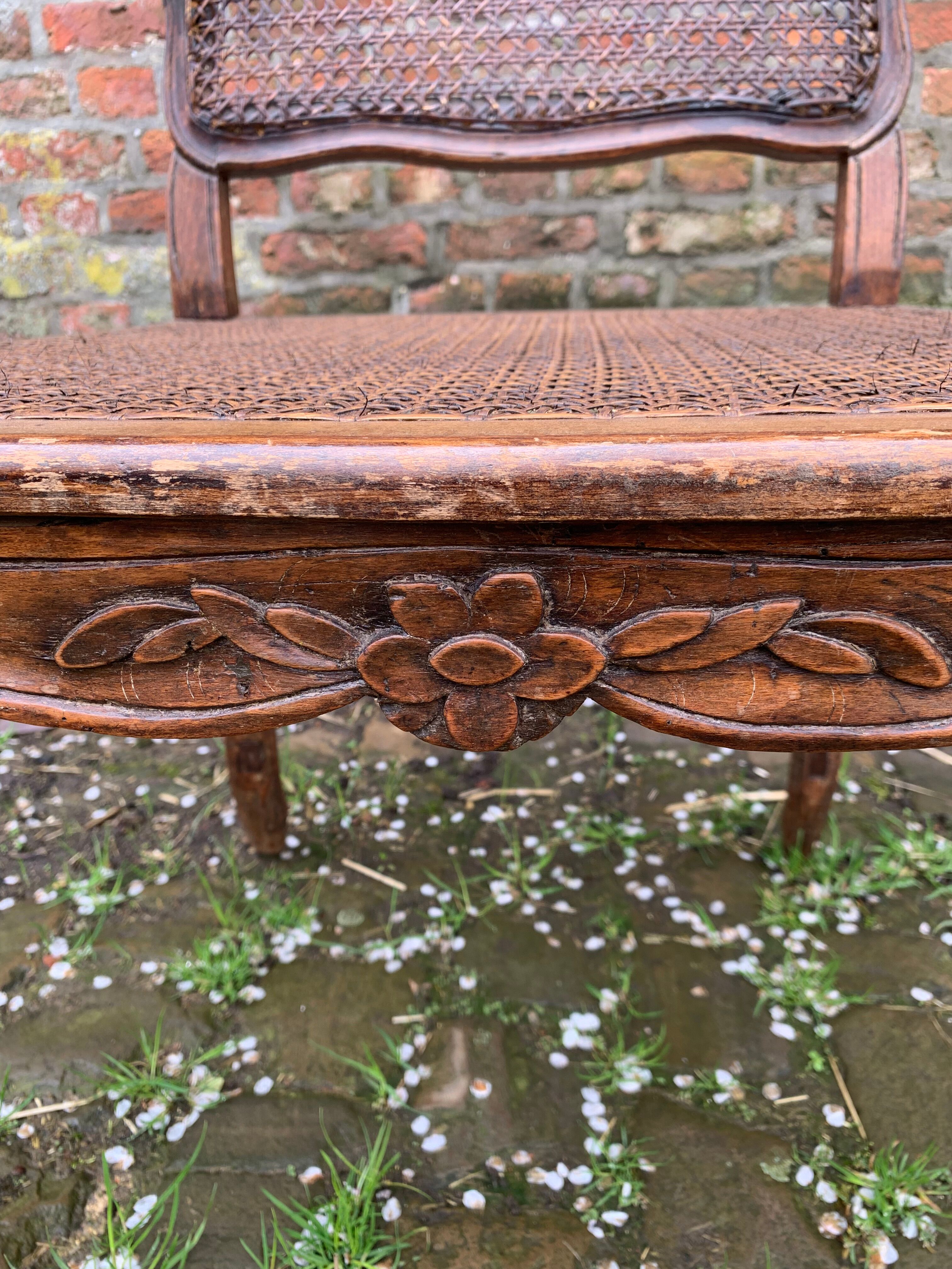 Canned armchair from the Regency period