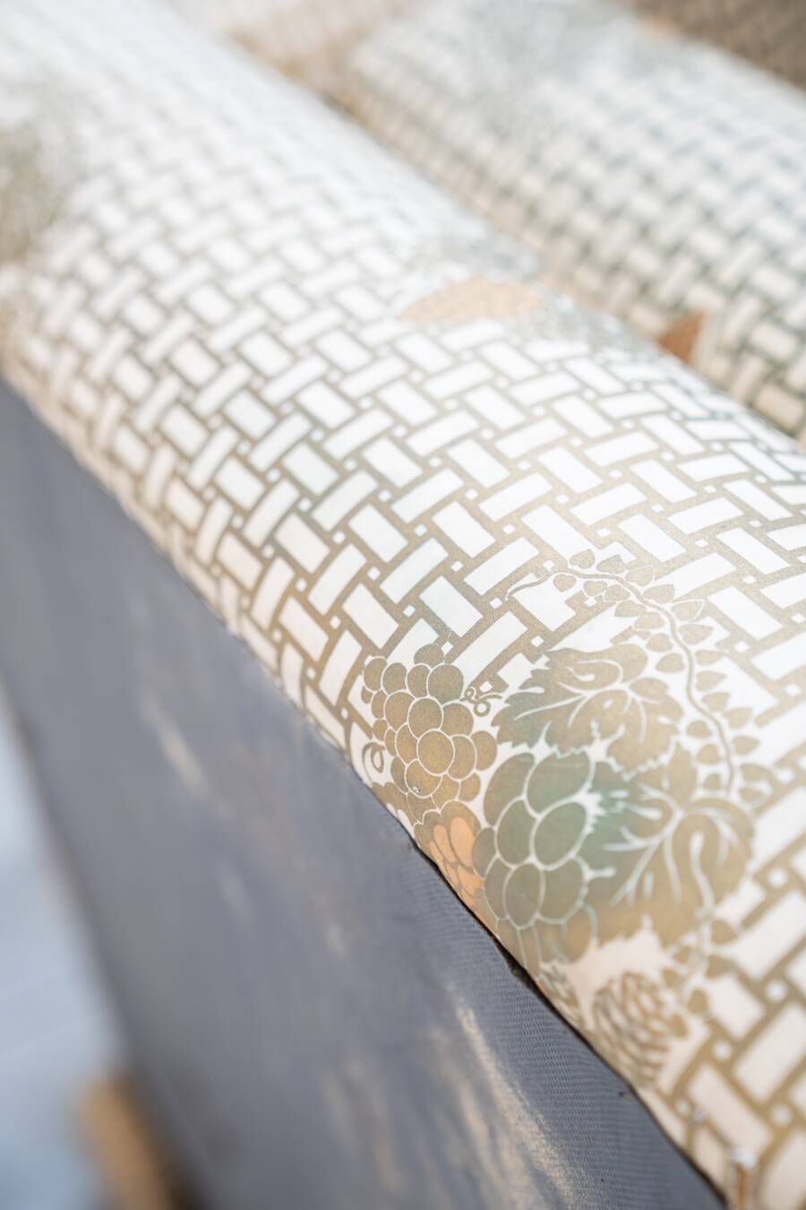 3-seater sofa and silk armchair, Tommaso Barbi, 1970