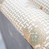 3-seater sofa and silk armchair, Tommaso Barbi, 1970