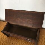 Old carved wooden box