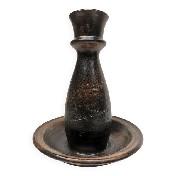 Grand bougeoir, vase. céramique signée jean marais — Beyit