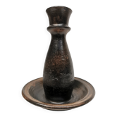 Grand bougeoir, vase . céramique signée jean marais