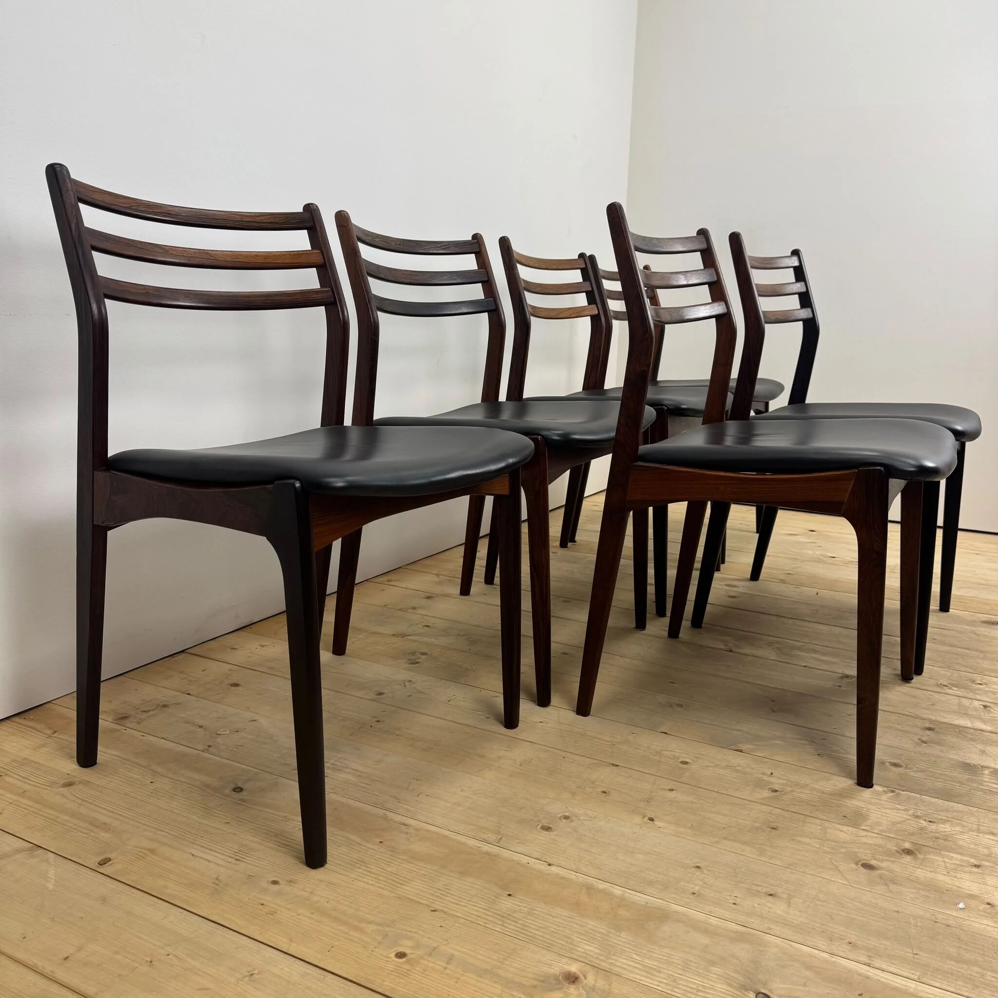 Ensemble de six chaises par Vestervig Erikson, années 1960