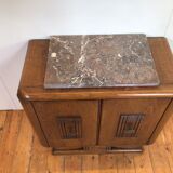 Art deco small cabinet with marble top