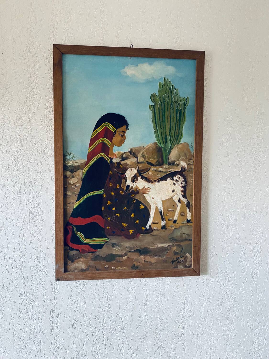 Orientalist painting on cardboard