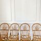 4 chaises en rotin vintage