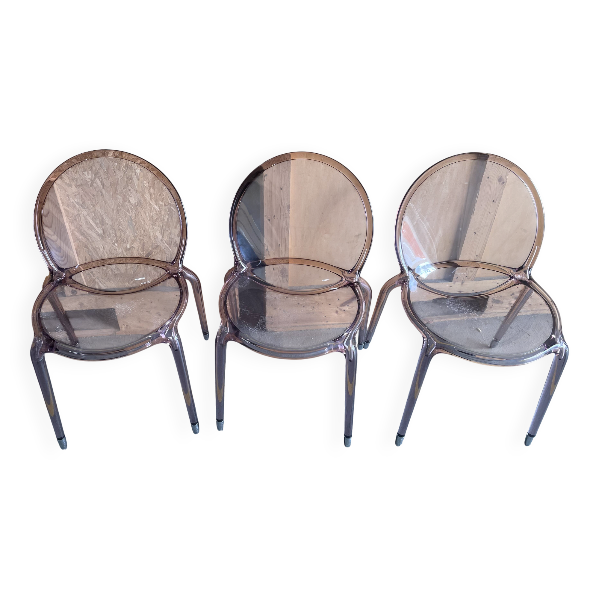 6 loop crystal & emerald chairs – roche bobois – cédric ragot