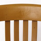 Fauteuil vintage allemand – Jaune moutarde et vert des années 1950 – Style Mid-Century