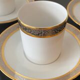 Trio of Limoges Sologne Porcelain Cups and Saucers