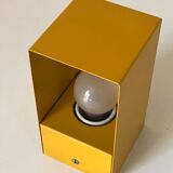 Vintage yellow metal modernist lamp or applique 60
