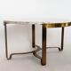 Italian mid-century brass and travertine marble coffee table, 1970