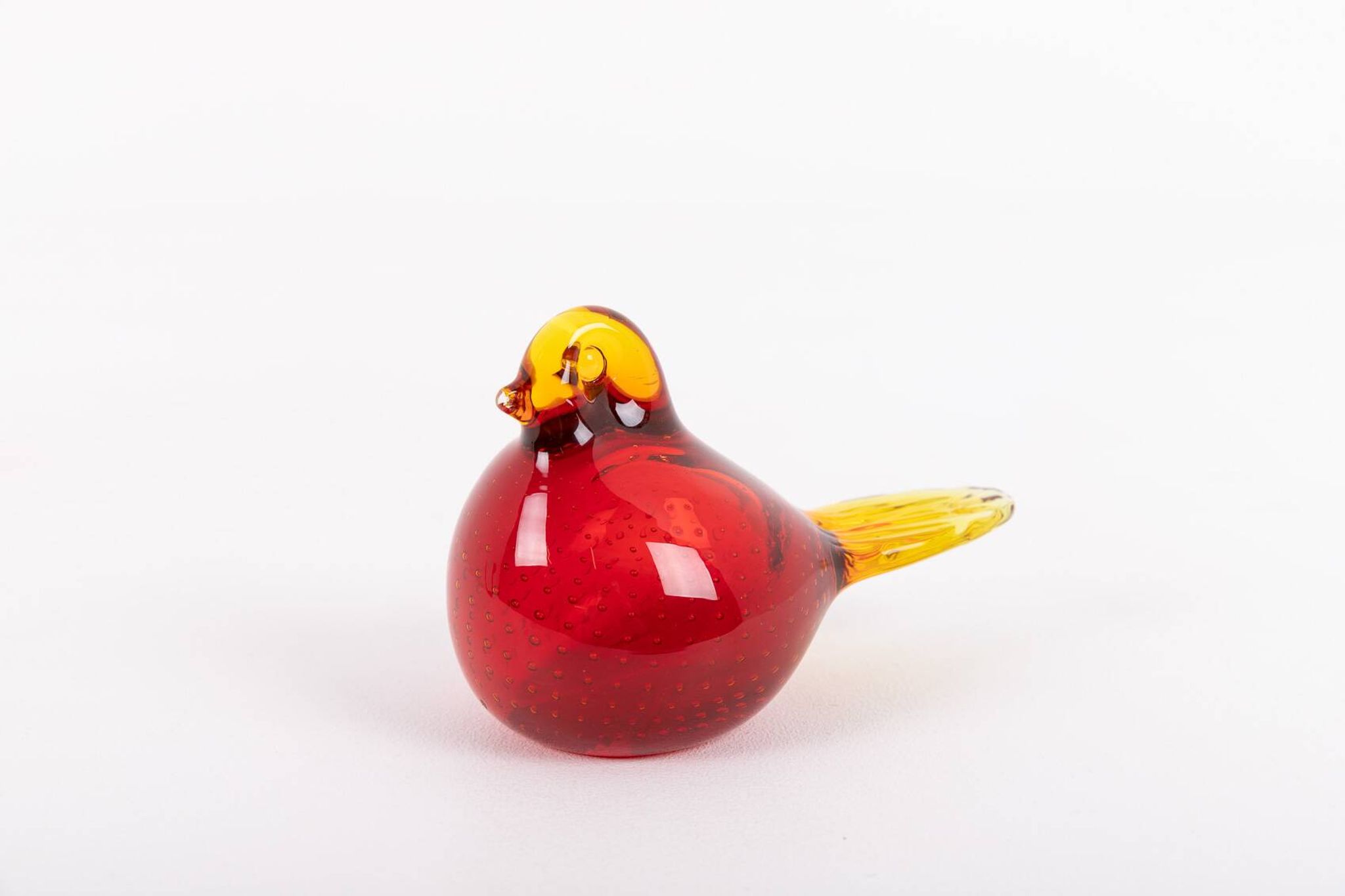 Sculptures d'oiseaux en verre artistique suédois de Bergdala, années 1970.