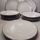 Set of 12 dessert / cake plates - bareuther bavaria silver liseret