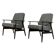 Fauteuils vintage conçus par H. Lis, Pologne, années 1960, ensemble de 2