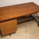 Vintage mahogany desk by Pierre Guariche edition Minvielle, 1960