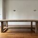 Kingstone farmhouse table in antique solid oak
