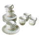 Set of 6 Limoges porcelain cups Barny Rigoni & Langle - 19th century