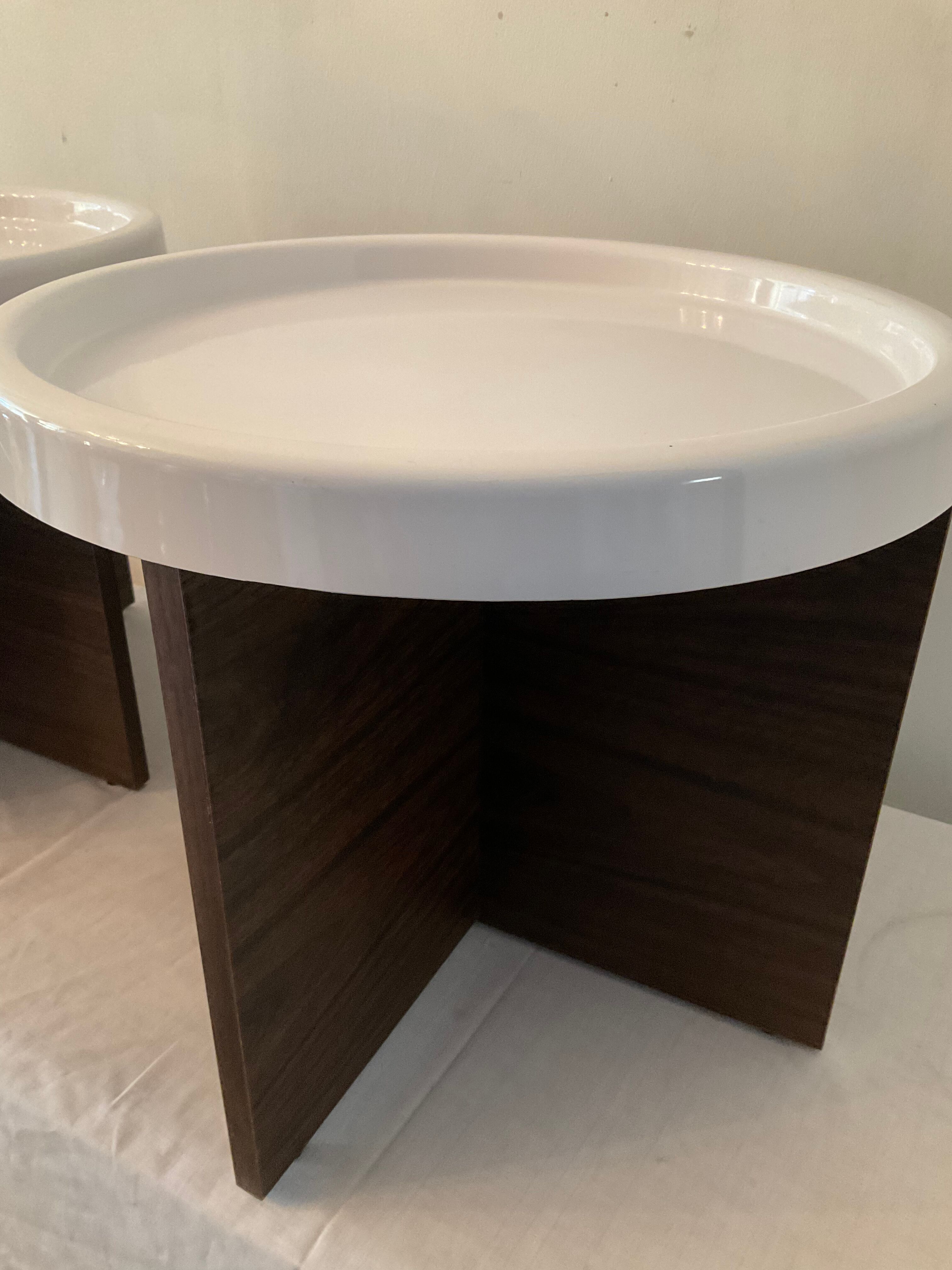 Duo of vintage coffee tables from the 70s-80s
