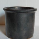 Vintage black glazed earthenware pot