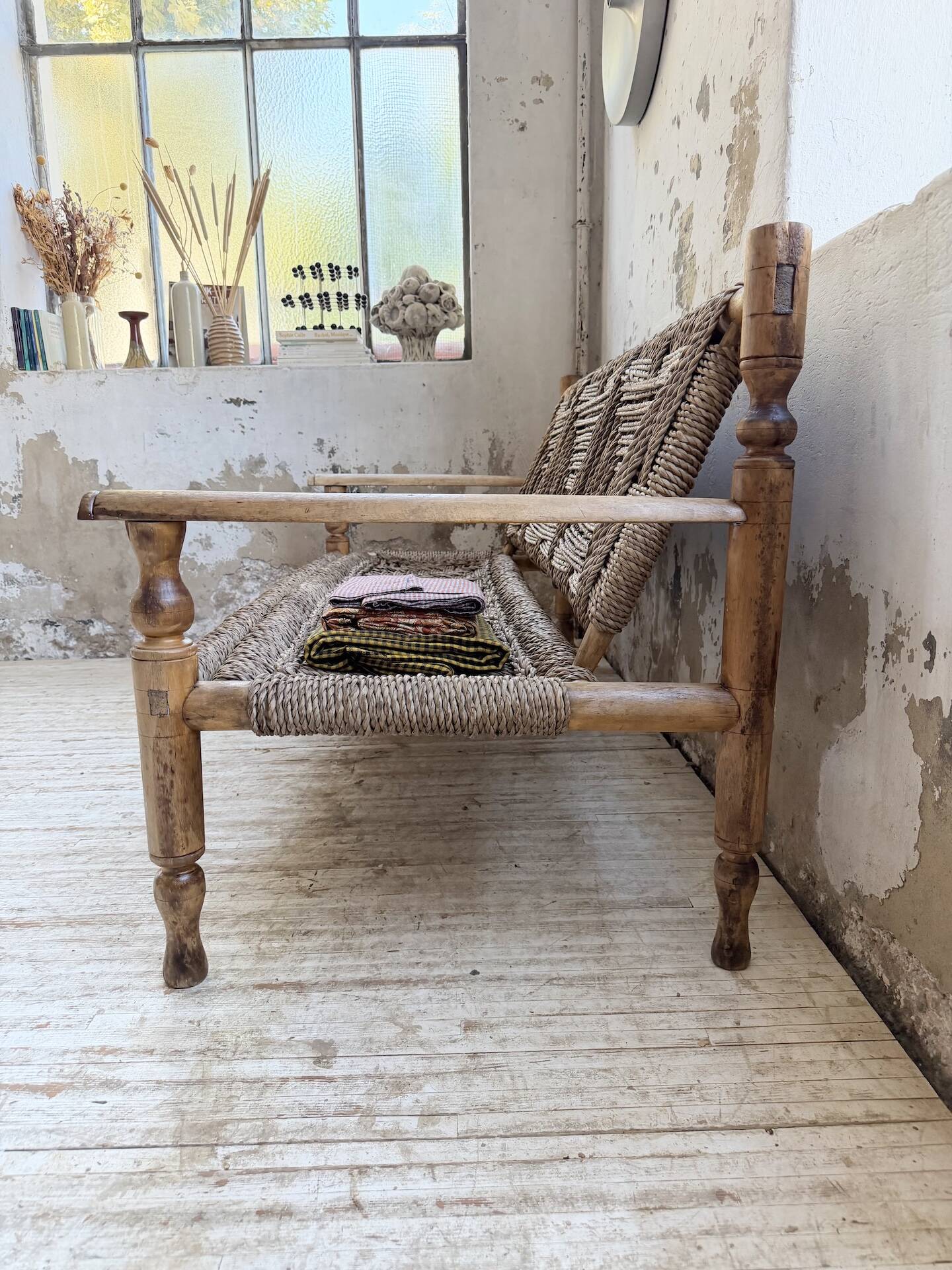 Audoux and Minet cord bench