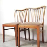 Pair of vintage Danish beech chairs