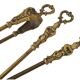 bronze fireplace servant AC 3 accessories pliers, shovel and broom