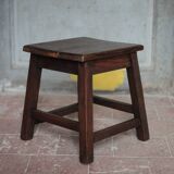Ancien tabouret bois, tabouret d'appoint, porte-plante