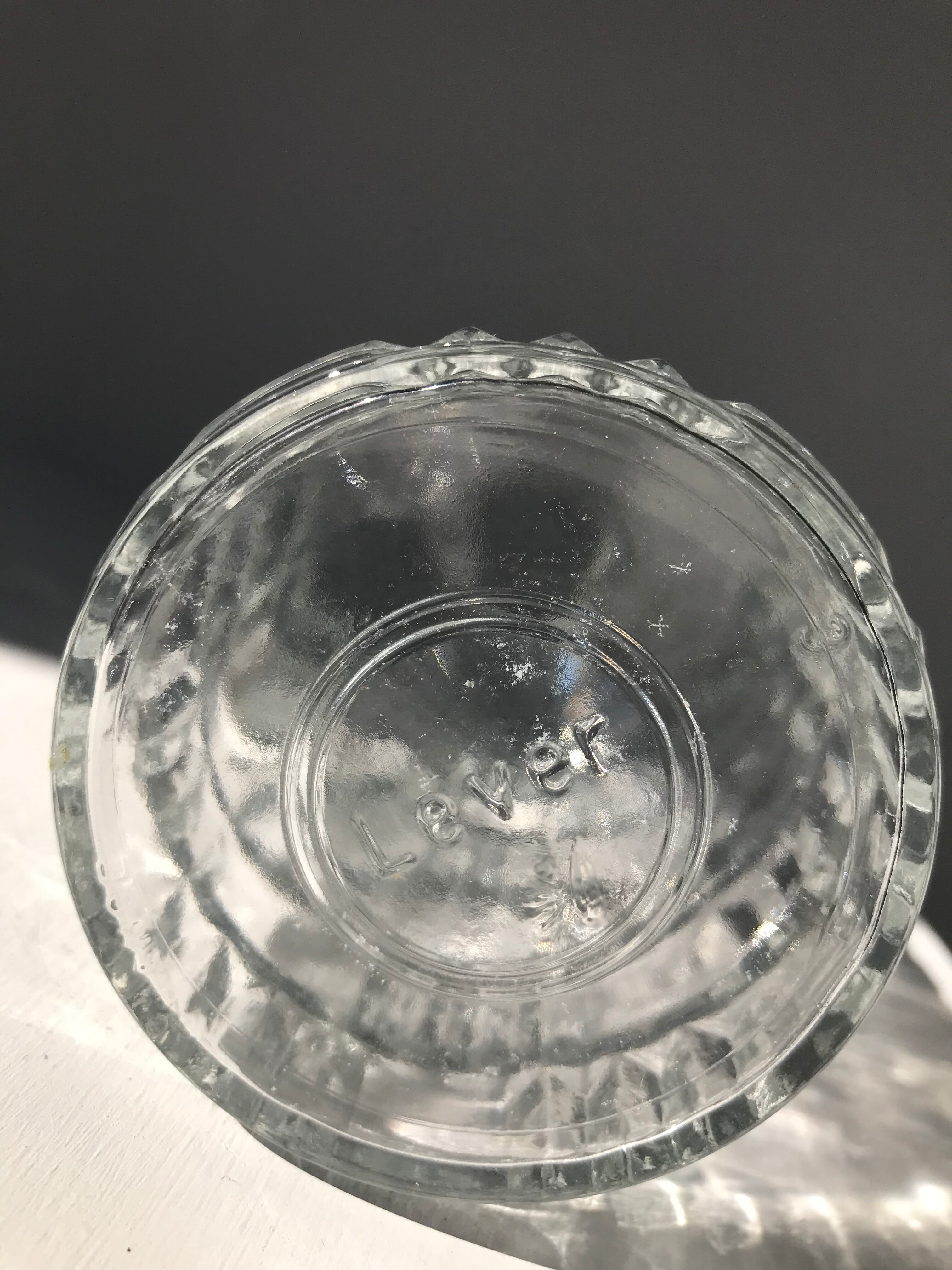 Vintage whisky decanter in glass