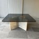 Vintage marble and smoked glass coffee table 70's