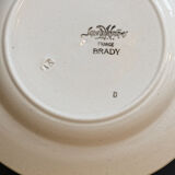 Set of 12 plates in Sarreguemines faience, Brady model