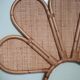 Vintage rattan headboard 1 person 90 cm