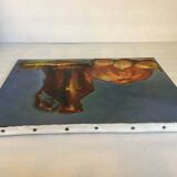Still life painting oil on canvas signed