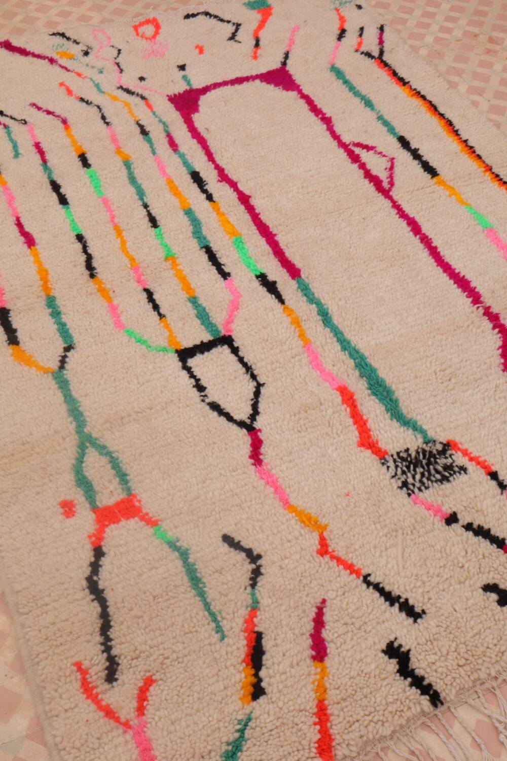 Tapis berbère azilal multicolore