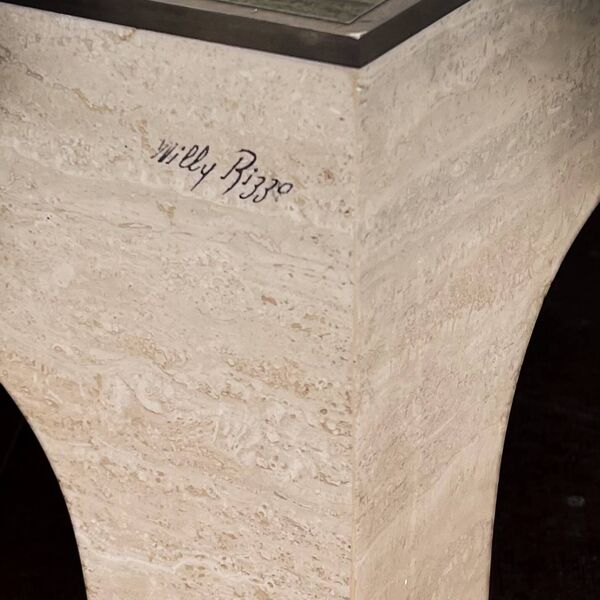 Table basse Willy Rizzo années 70