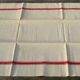 Set of 4 old embroidered tea towels in linen