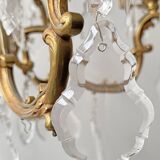 Louis XV style chandelier in gilded bronze with 6 light arms.