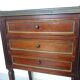 Old pair bedside table style Louis XVI mahogany marble