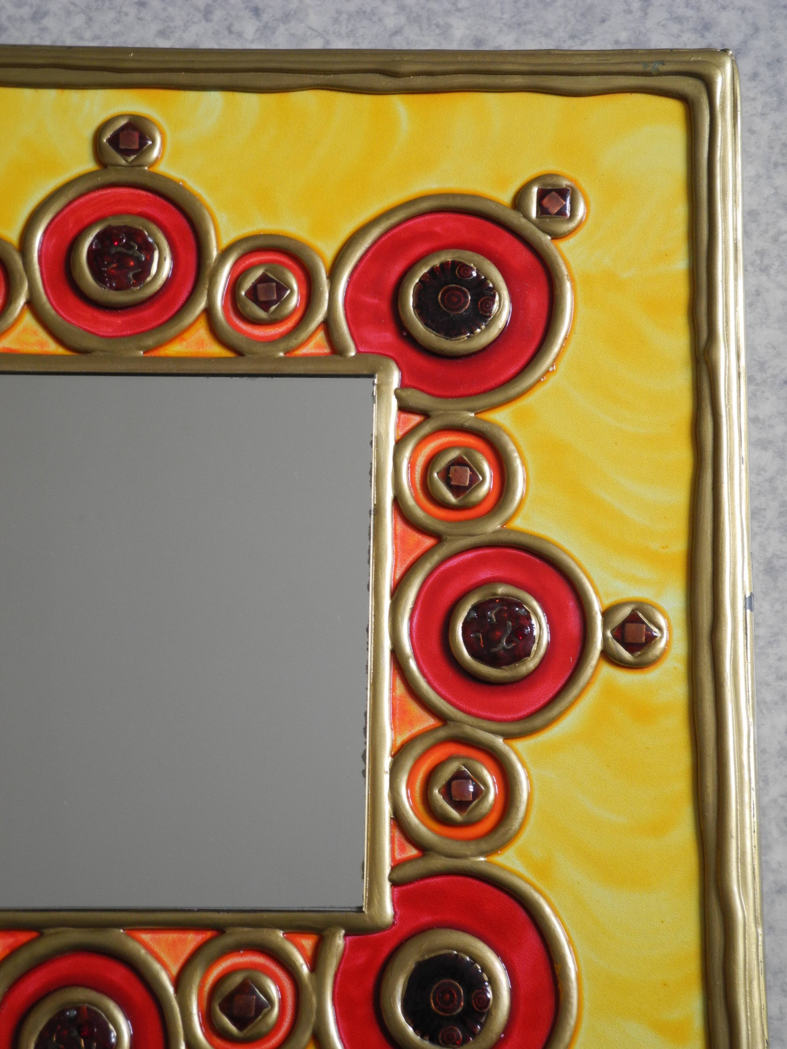 Lydie Eyraud resin mirror vintage decor French mirror design art