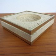 Travertine & Brass Ashtray by Fratelli Mannelli, Italy, 1970s