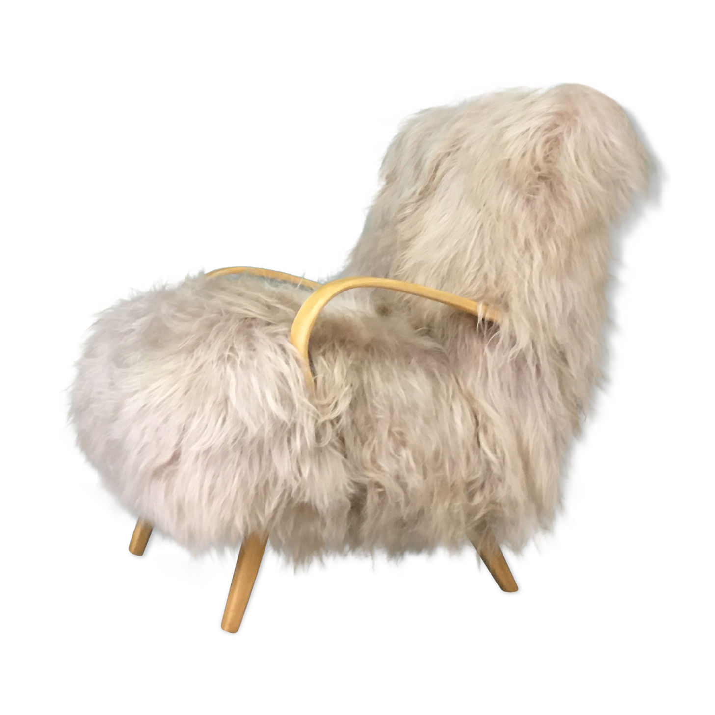 Fauteuil en peau de mouton