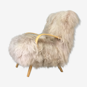 Sheepskin armchair